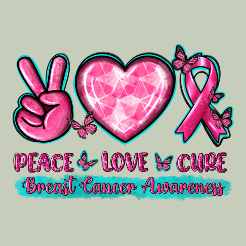 Peace Love Cure Breast Cancer Awareness Long Sleeve Tee by texasbilliewilder | Teevron