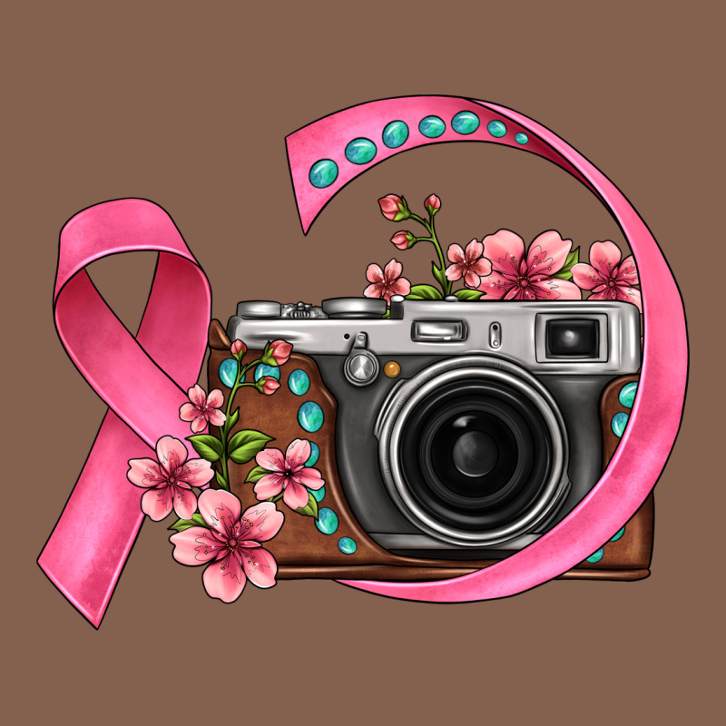 Floral Cancer Ribbon Vintage Camera Zipper Hoodie by FaDigitalArtStudio | Teevron