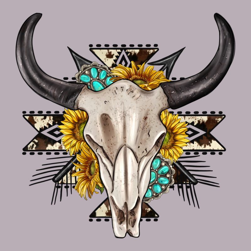Cow Aztec Western Bull Skull Vintage Tee by texasbilliewilder | Teevron