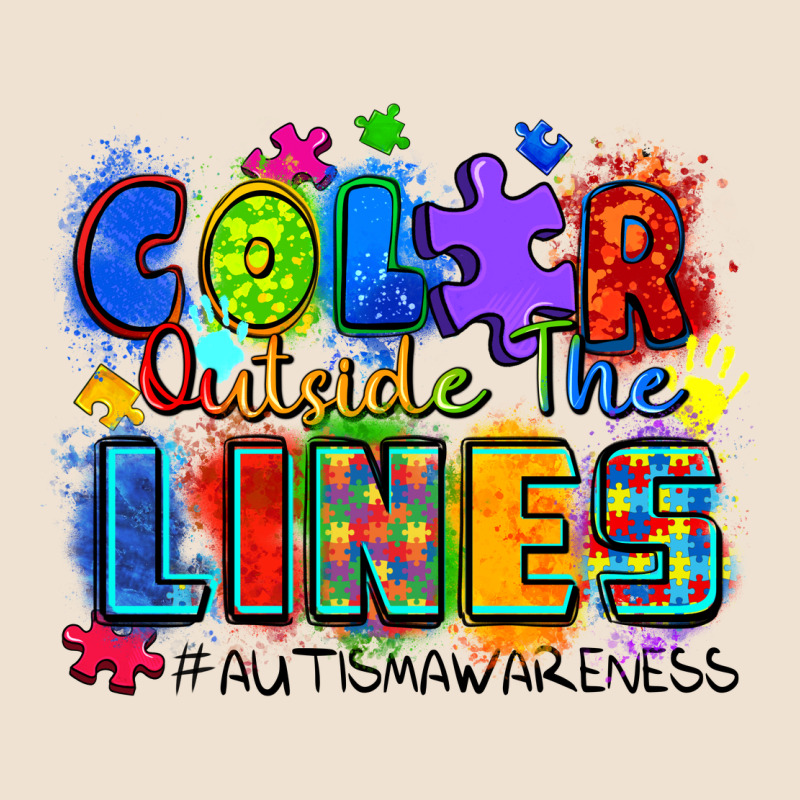 Color Outside The Lines Autism Awareness Urban Heavy Tee by Zillion Design Studio | Teevron