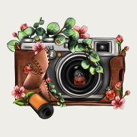 Floral Eucalyptus Film Roll Vintage Camera Zipper Hoodie | Teevron