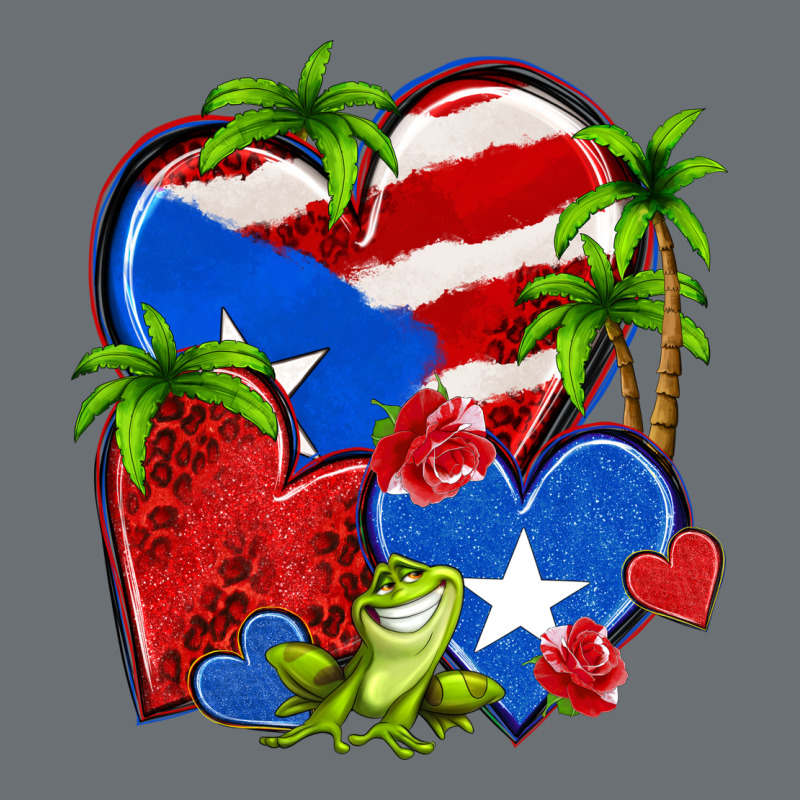 Puerto Rico Hearts Premium Hoodie by NancyCooperArtShop | Teevron