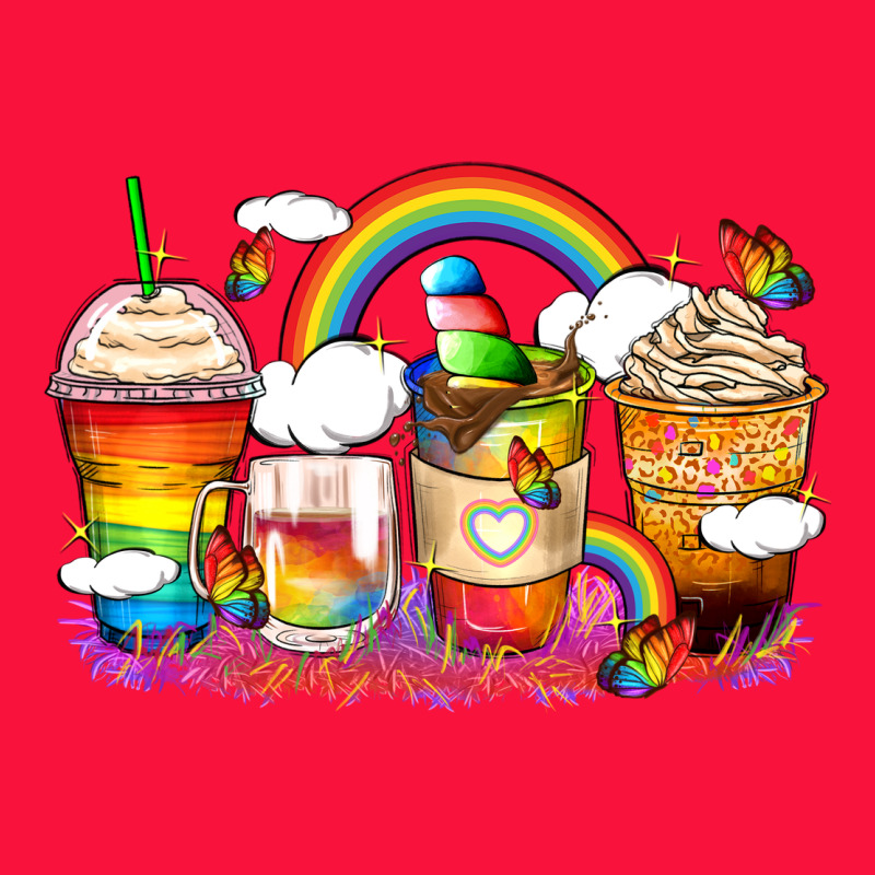 Rainbow Coffee Cups Classic Tee by Zillion Design Studio | Teevron