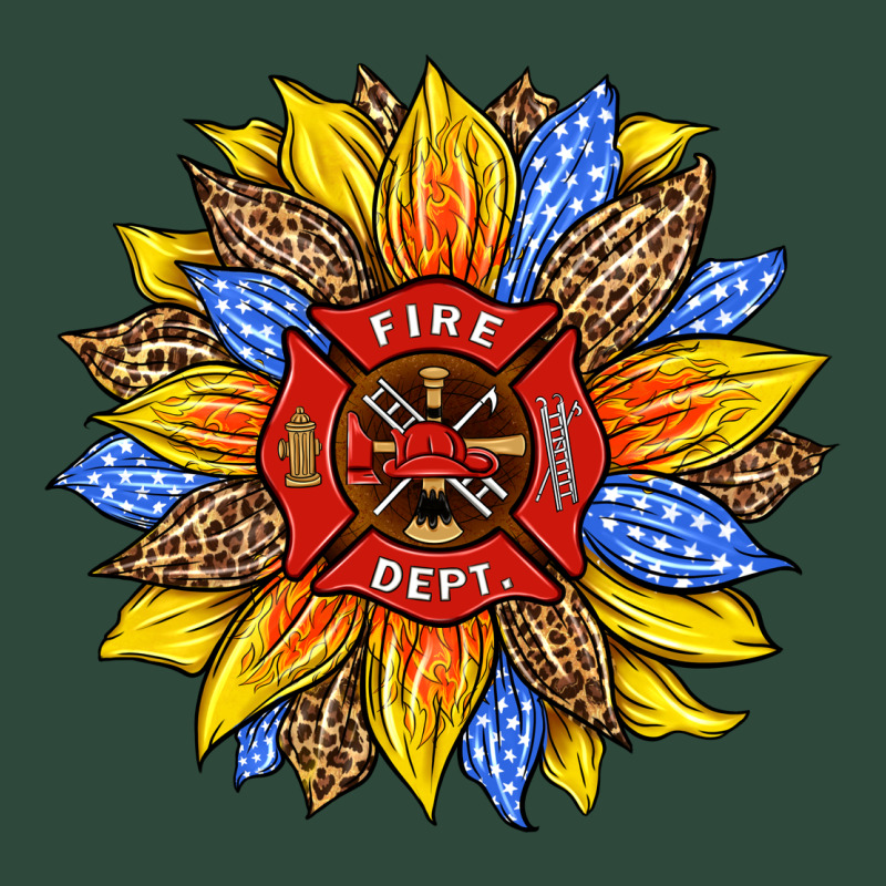 Firefighter Sunflower Zipper Hoodie by HRA Design Shop | Teevron