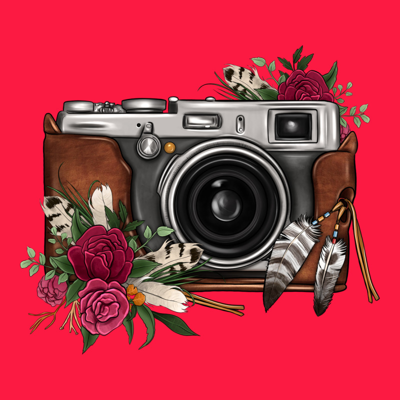Floral Feather Vintage Camera Zipper Hoodie by FaDigitalArtStudio | Teevron