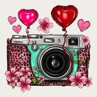 Floral Heart Pink Leopard Vintage Camera Zipper Hoodie | Teevron