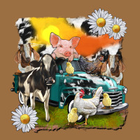 Cowhide Farm Truck With Farm Animals Vintage Tee | Teevron