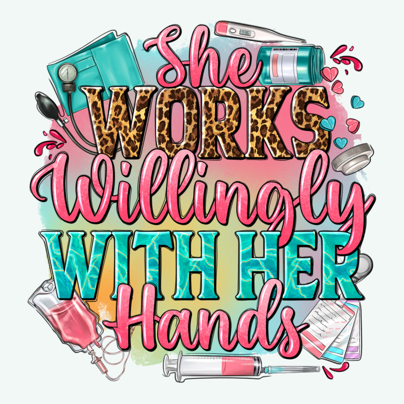 She Works Willingly With Her Hands Premium Hoodie by NancyCooperArtShop | Teevron