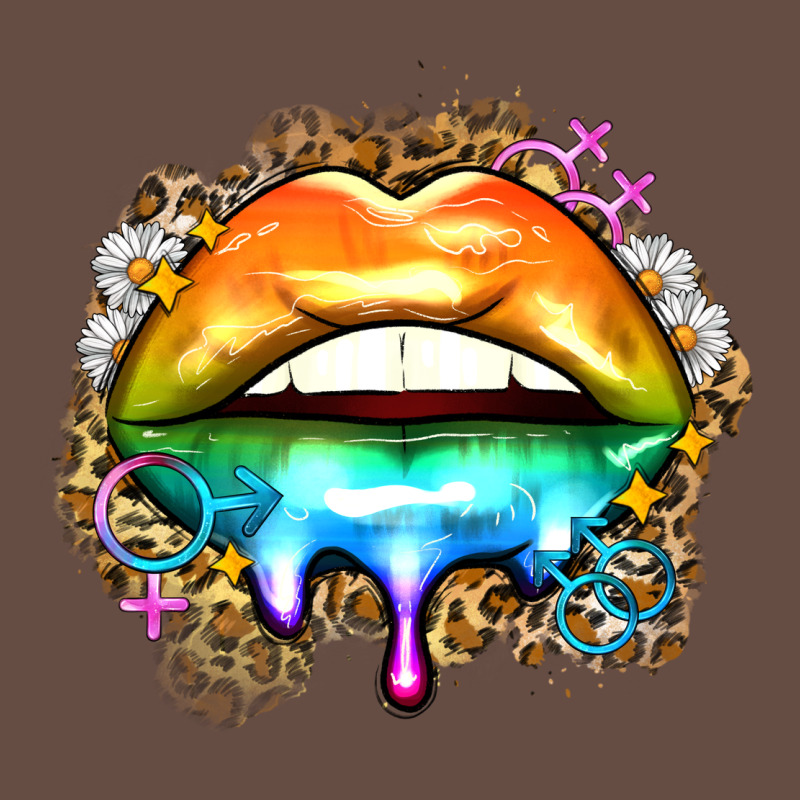 Rainbow Lips Long Sleeve Tee by Zillion Design Studio | Teevron