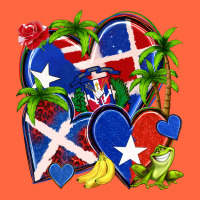 Puerto Rico With Dominican Republic Hearts Premium Hoodie | Teevron