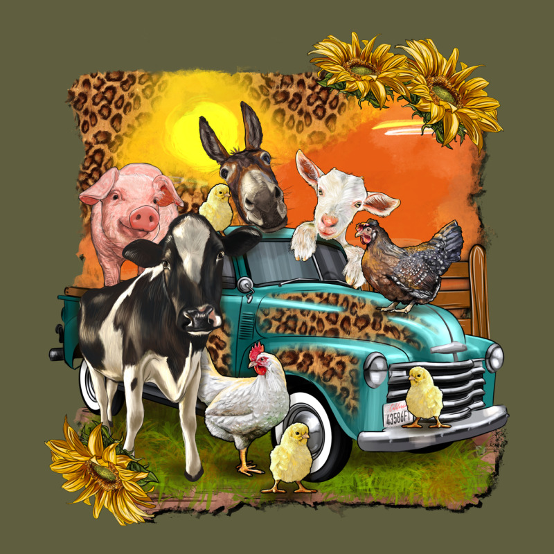 Farm Truck With Farm Animals Vintage Tee by texasbilliewilder | Teevron