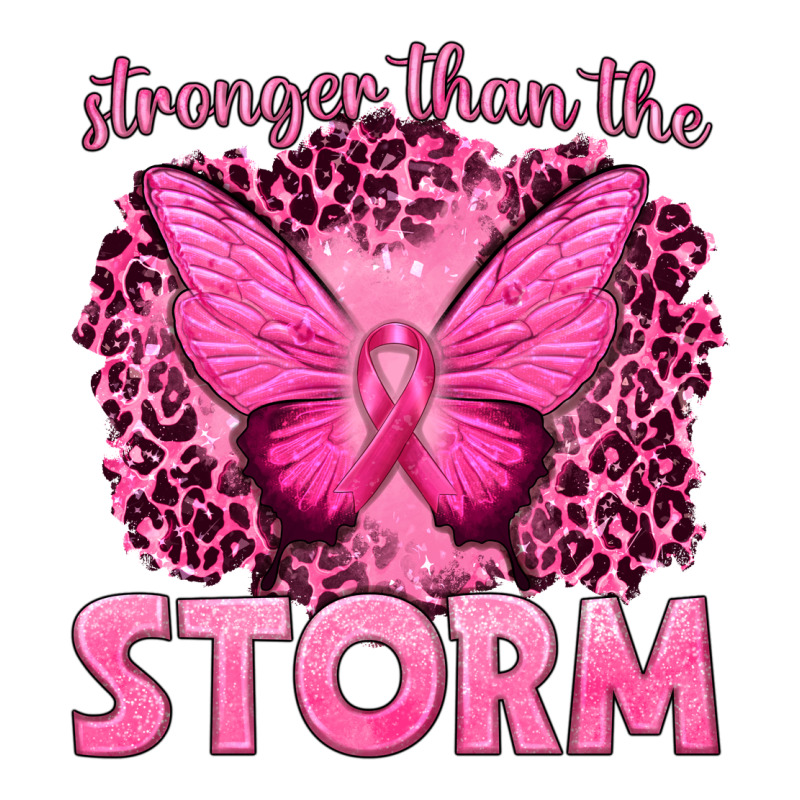 Stronger Than The Storm Breast Cancer Long Sleeve Tee by texasbilliewilder | Teevron