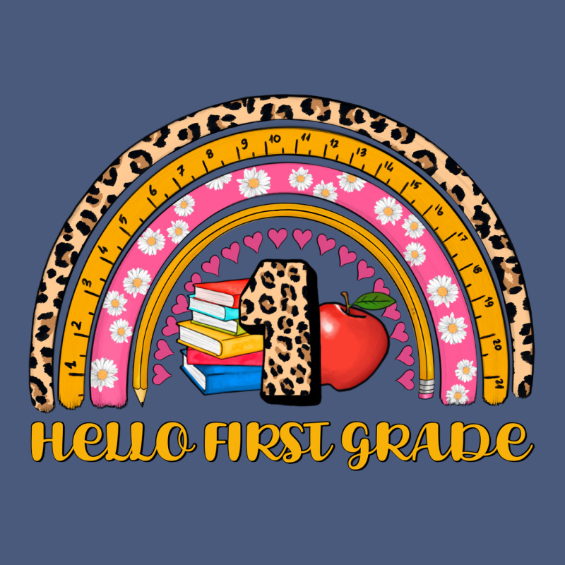 Back To School Rainbow Hello First Grade Vintage Hoodie by AdoDesignShop | Teevron