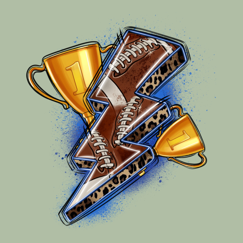 Football Lightning Bolt Urban Heavy Tee by Zillion Design Studio | Teevron