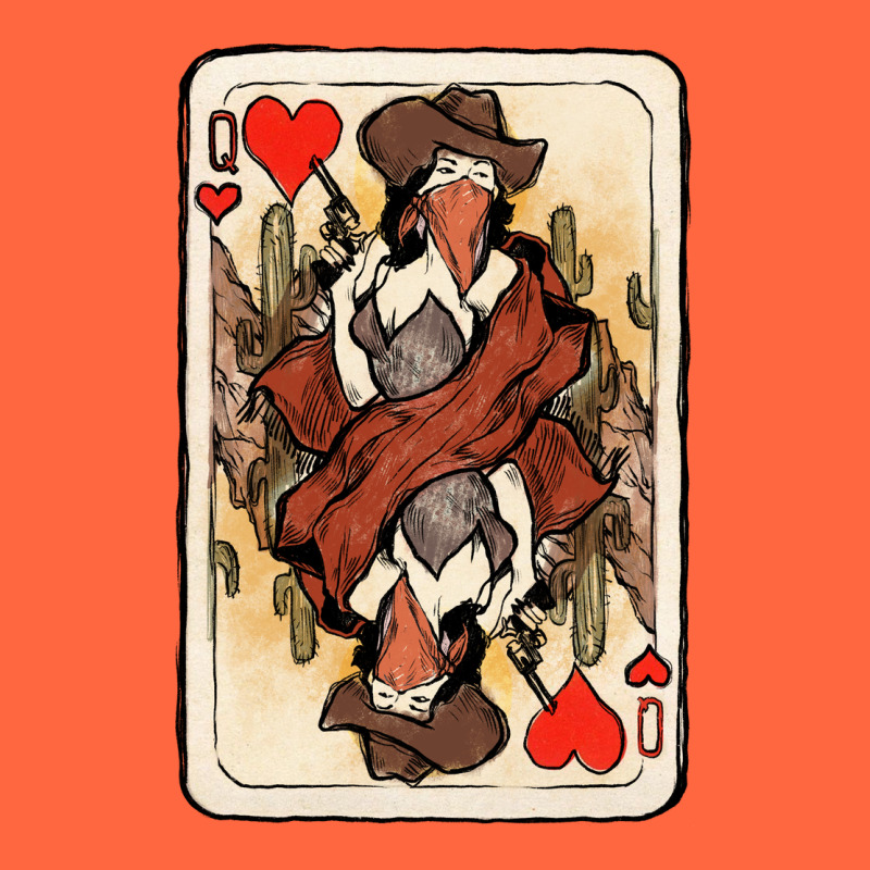 Queen Of Hearts Cowgirl Premium Hoodie by NancyCooperArtShop | Teevron