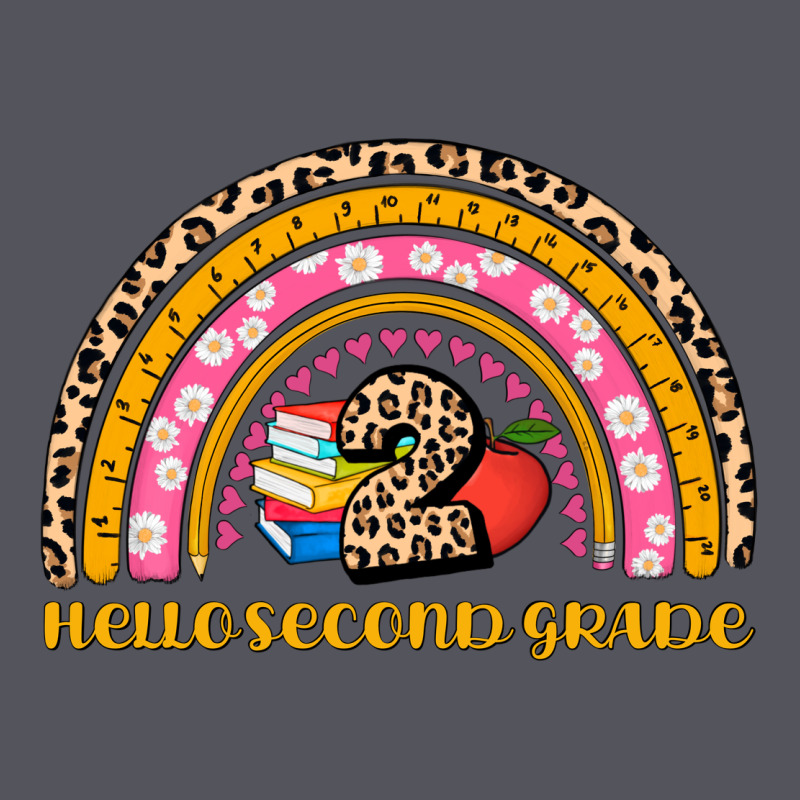 Back To School Rainbow Hello Second Grade Vintage Hoodie by AdoDesignShop | Teevron