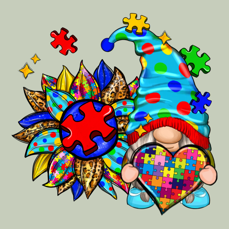 Autism Sunflower Gnome Long Sleeve Tee by Zillion Design Studio | Teevron