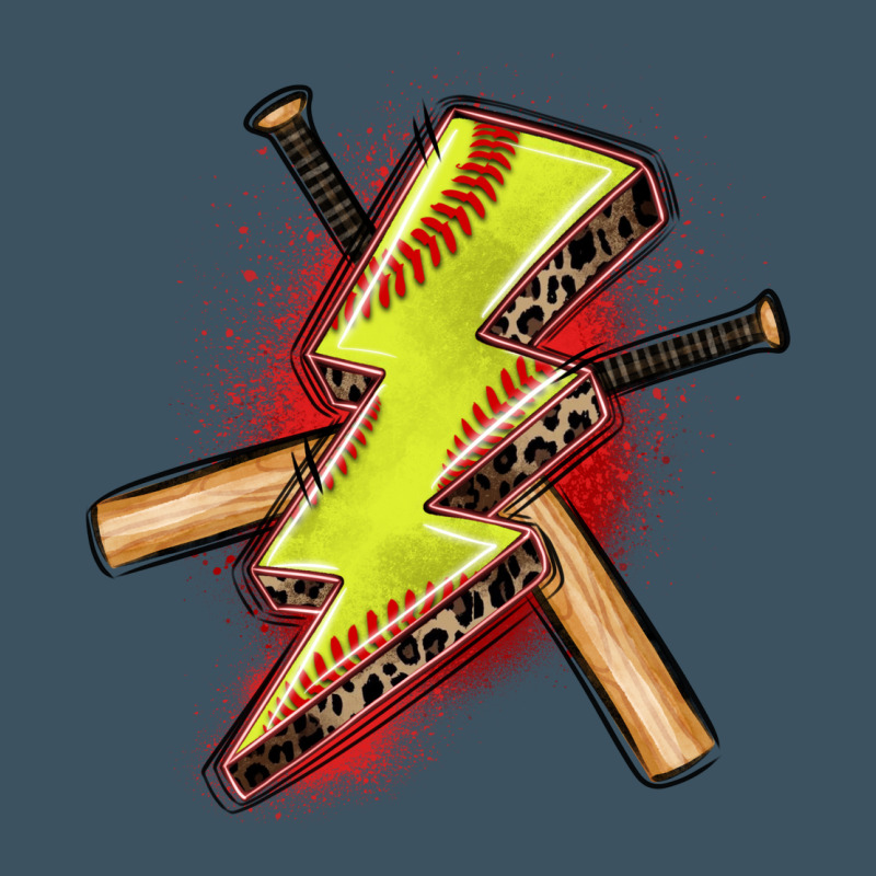 Softball Lightning Bolt Urban Heavy Tee by Zillion Design Studio | Teevron