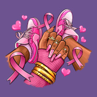 Breast Cancer Afro Girl Sneakers Vintage Tee | Teevron