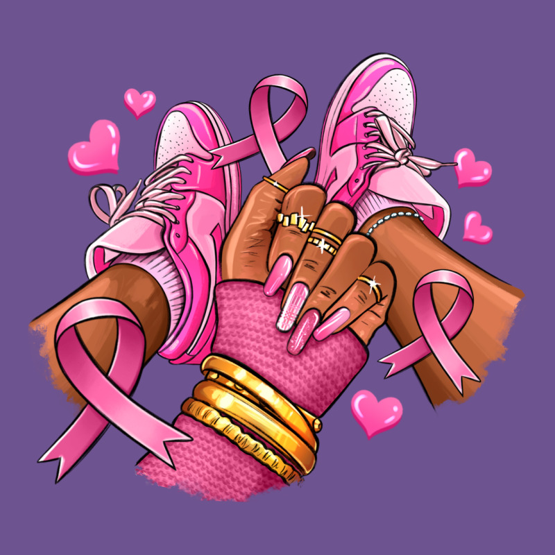Breast Cancer Afro Girl Sneakers Vintage Tee by RanaPortraitStore | Teevron