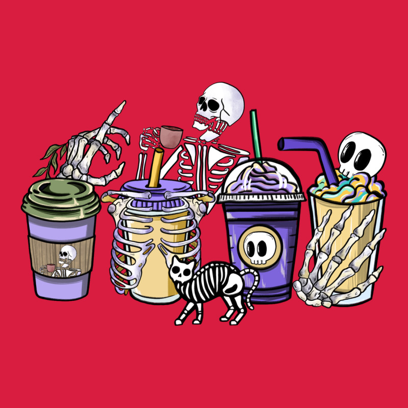 Skeleton Coffee Cups Premium Hoodie by NancyCooperArtShop | Teevron