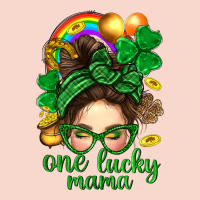 St. Patrick Messy Bun One Luck Mama With Clover Urban Hoodie | Teevron