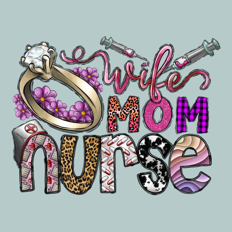 Wife Mom Nurse Heavy Core Tee by SublimationCraftShop | Teevron