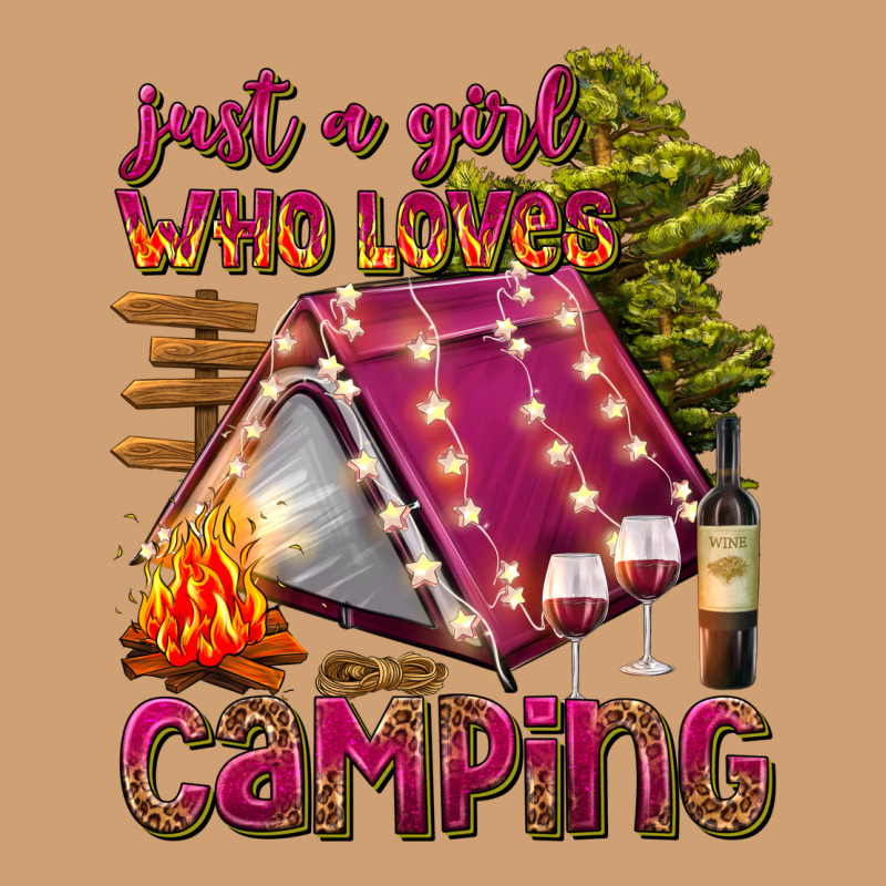 Just A Girl Who Loves Camping Vintage Tee by texasbilliewilder | Teevron