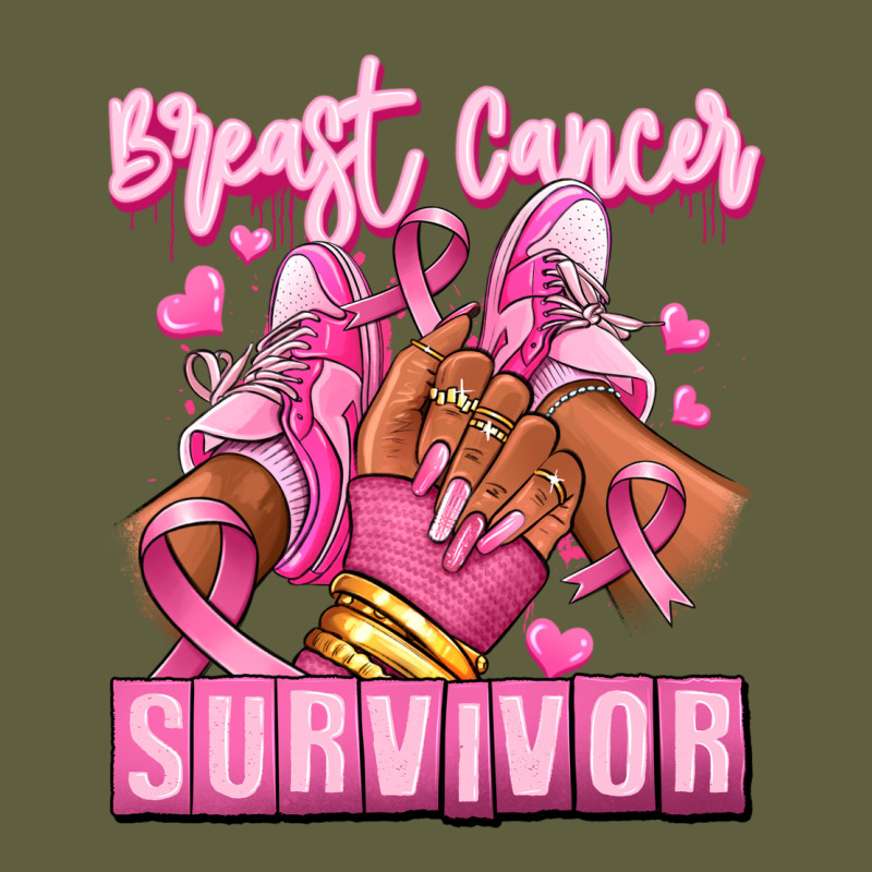 Breast Cancer Survivor Afro Girl Sneakers Vintage Tee by RanaPortraitStore | Teevron