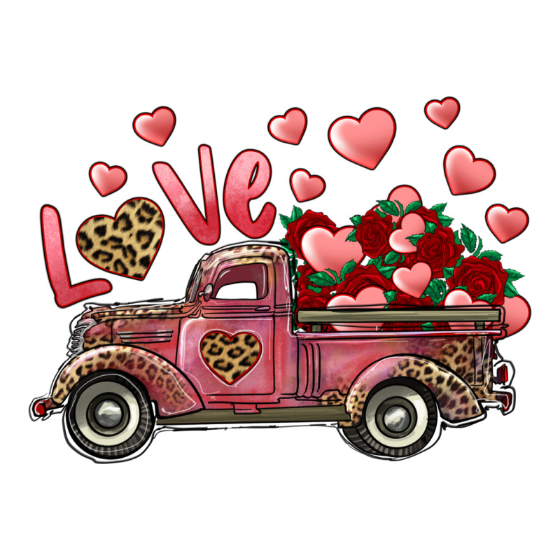 Love Truck With Roses And Leopard Urban Heavy Tee by RanaPortraitStore | Teevron
