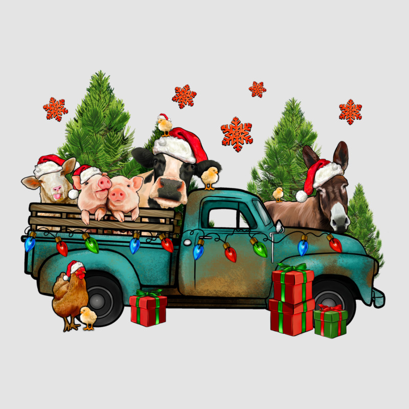 Christmas Farm Animals Truck Premium Sweatshirt by Jasminsmagicworld | Teevron