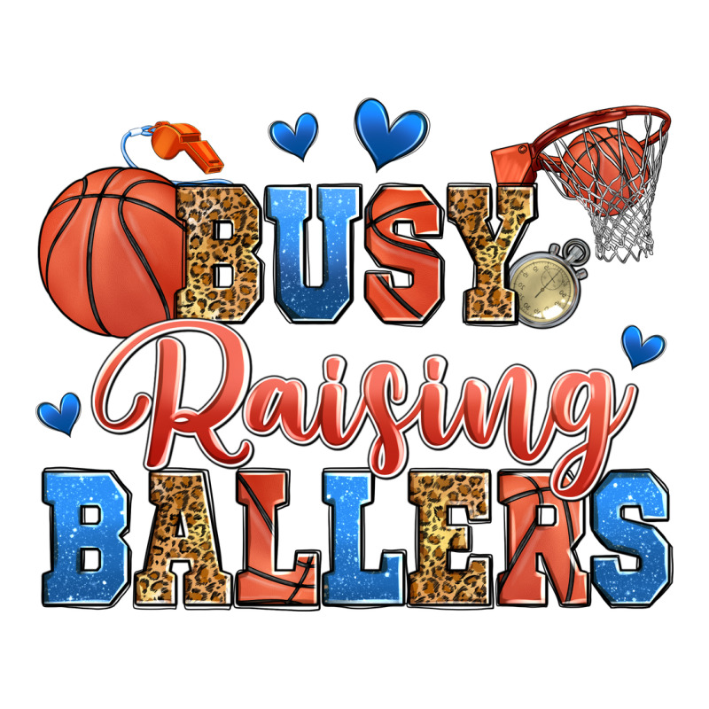 Busy Raising Ballers Basketball Long Sleeve Tee by Zillion Design Studio | Teevron