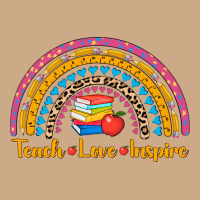 Back To School Rainbow Teach Love Inspire Vintage Hoodie | Teevron
