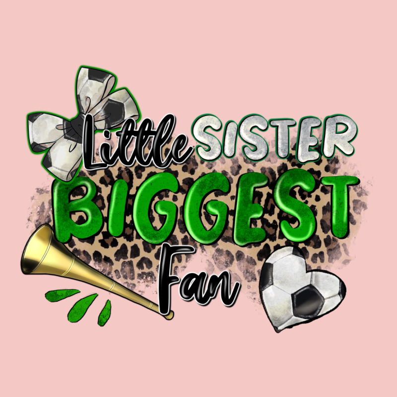 Little Sister Biggest Fan Soccer Urban Heavy Tee by Zillion Design Studio | Teevron