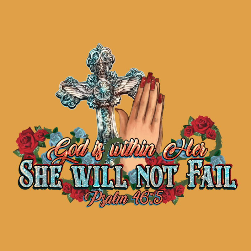 She Will Not Fail Psalm Christian Cross Pray Premium Hoodie by NancyCooperArtShop | Teevron