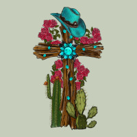Cross Gemstone Cactus Roses Cowboy Hat Long Sleeve Tee | Teevron