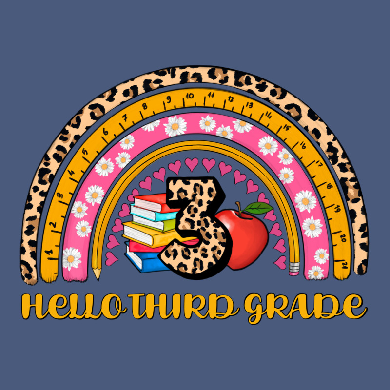 Back To School Rainbow Hello Third Grade Vintage Hoodie by AdoDesignShop | Teevron