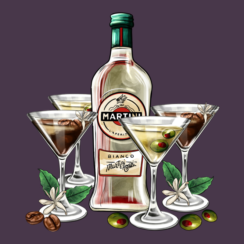 Martini Glasses And Martini Bottle Heavyweight Hoodie by AdoDesignShop | Teevron