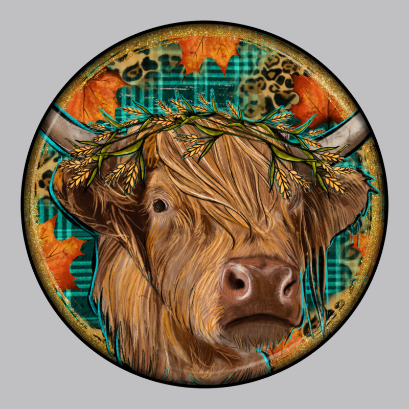 Fall Highland Cow Round Long Sleeve Tee by RanaPortraitStore | Teevron