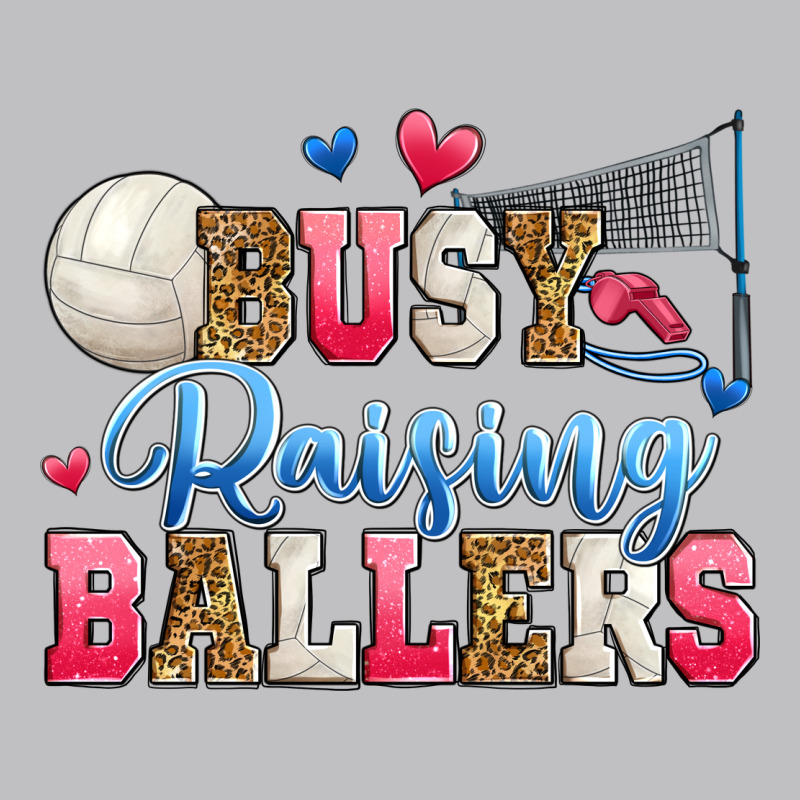 Busy Raising Ballers Volleyball Long Sleeve Tee by Zillion Design Studio | Teevron