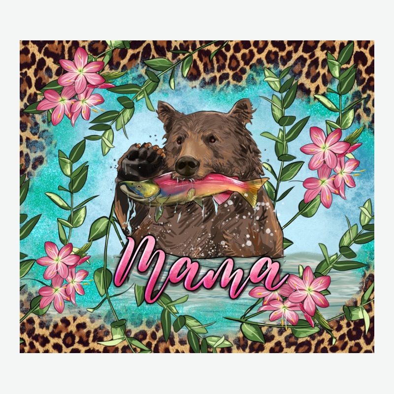 Mama Bear Haunting Fish Floral Urban Heavy Tee by RanaPortraitStore | Teevron