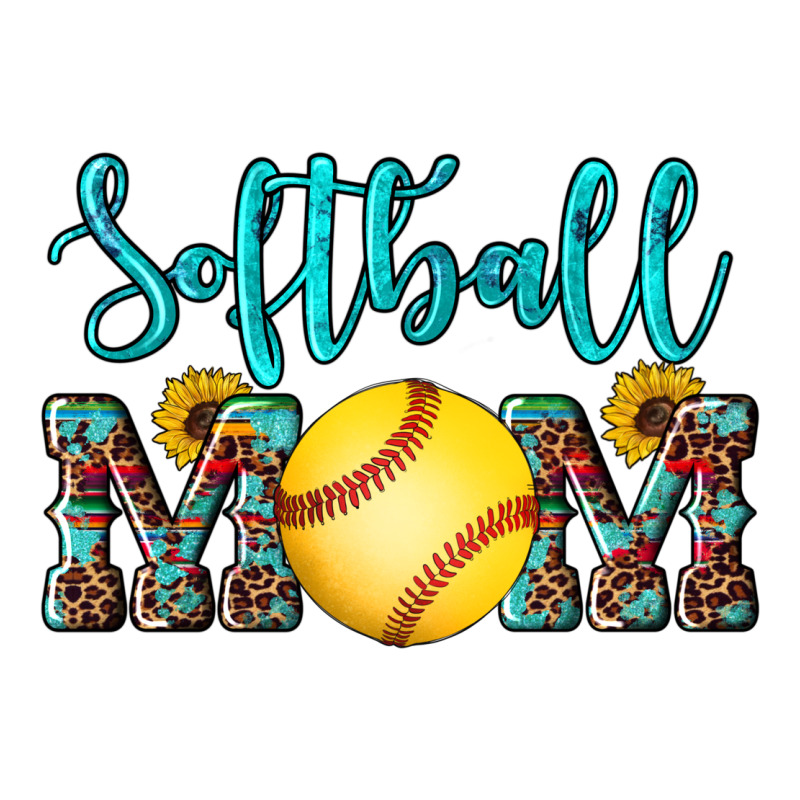 Western Leopard  Sunflowers Glitter Mom Softball Premium Sweatshirt by Artiststas | Teevron