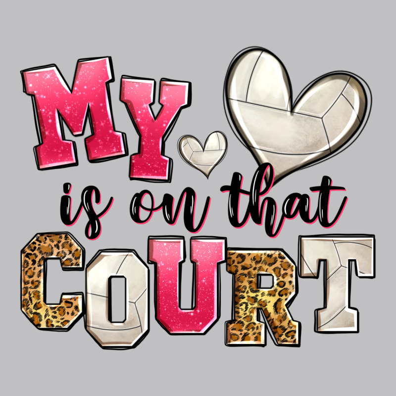 My Heart Is On That Court Volleyball Long Sleeve Tee by Zillion Design Studio | Teevron