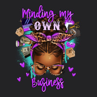 Minding My Own Business Afro Messy Bun Vintage Tee | Teevron