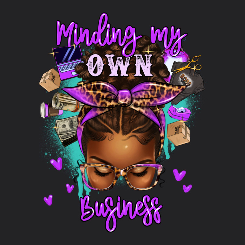 Minding My Own Business Afro Messy Bun Vintage Tee by texasbilliewilder | Teevron