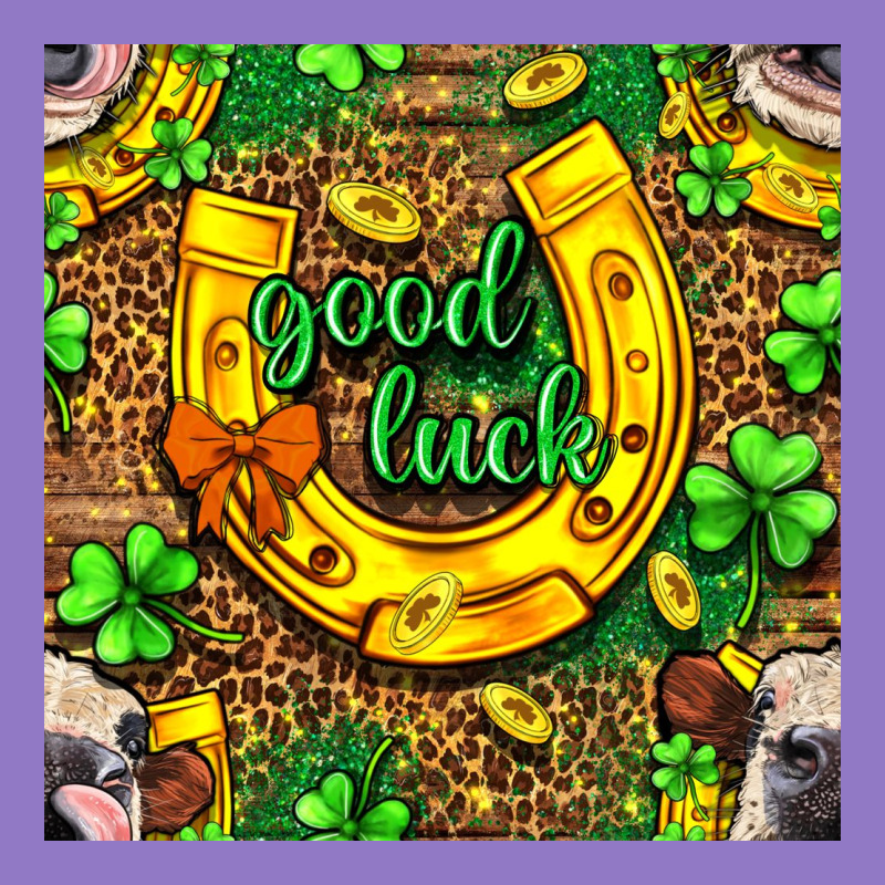 St. Patricks Good Luck With Cow Digital Paper Urban Hoodie by BundleAndBundleShop | Teevron