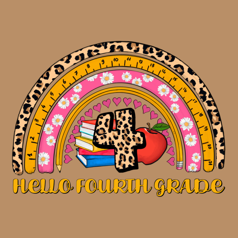 Back To School Rainbow Hello Fourth Grade Vintage Hoodie by AdoDesignShop | Teevron