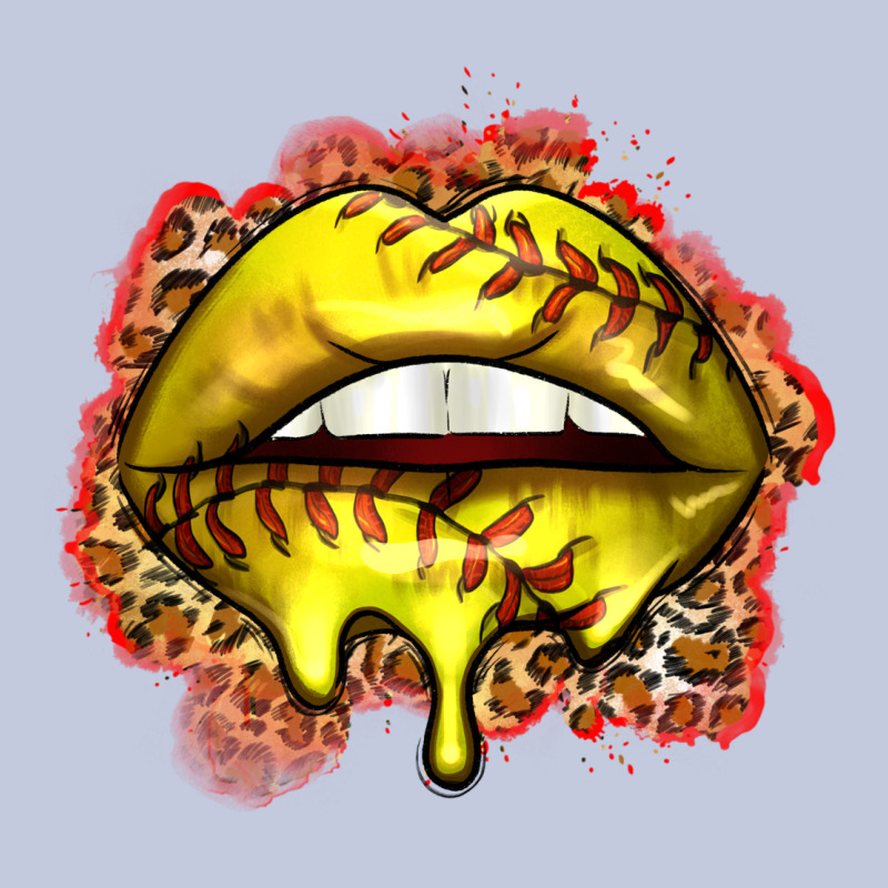 Softball Lips Long Sleeve Tee by Zillion Design Studio | Teevron