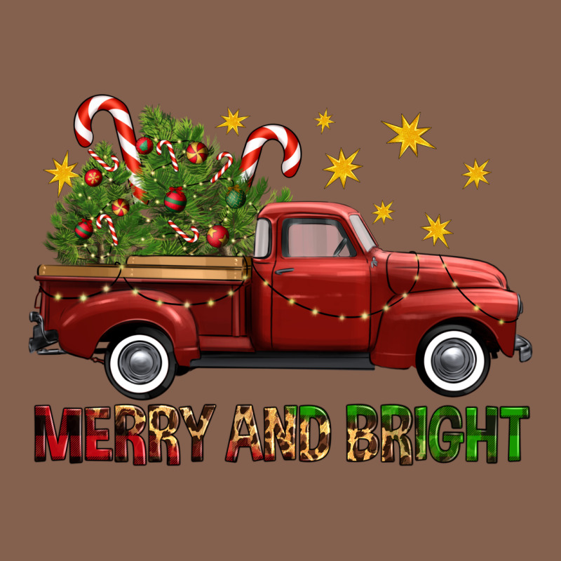 Merry And Bright Christmas Trees Truck Zipper Hoodie by FaDigitalArtStudio | Teevron