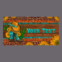 Preview Custom Cowboy Boots Sunflowers And Cactus License Plate Premium Sweatshirt | Teevron